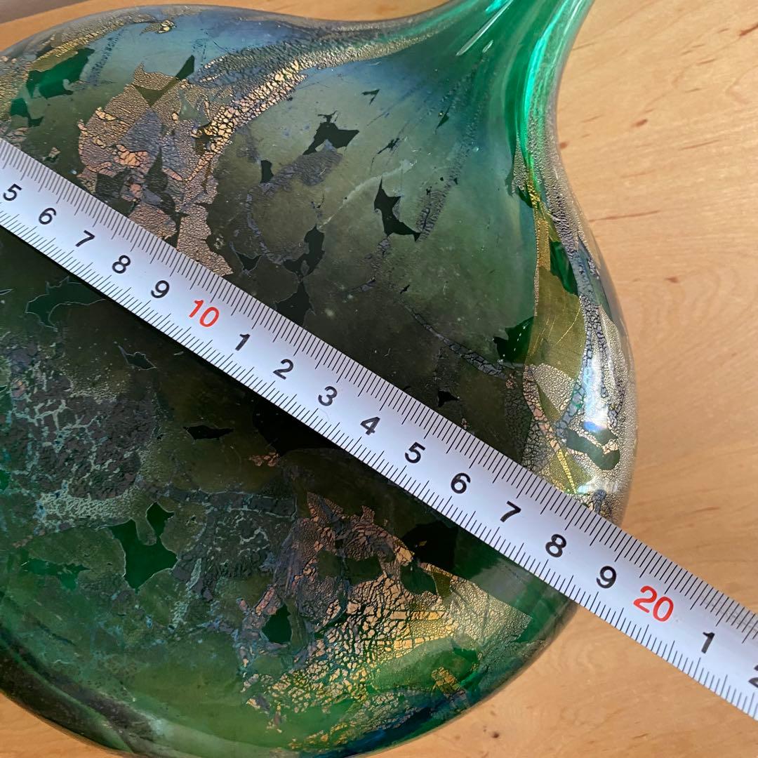 ヴィンテージ アズリンガラス ロリポップ フラワーベース 花瓶