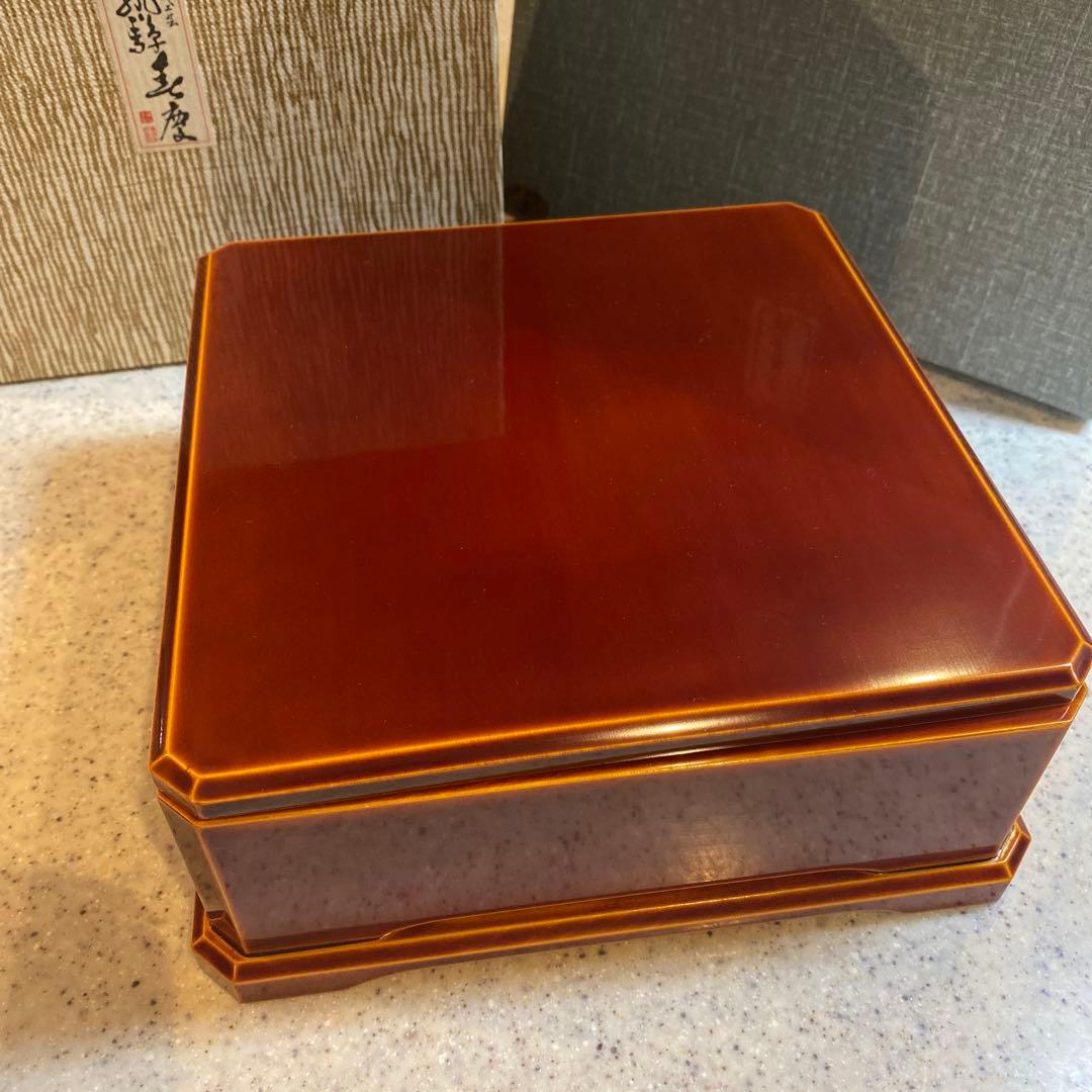 飛騨　春慶塗　持ち手付き三段お重など4種類セット