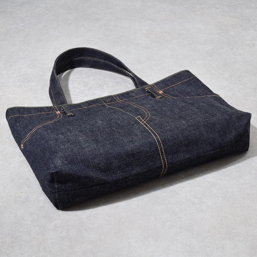 【新品同様】桃太郎ジーンズ MOMOTARO JEANS 出陣デニムトートバッグ