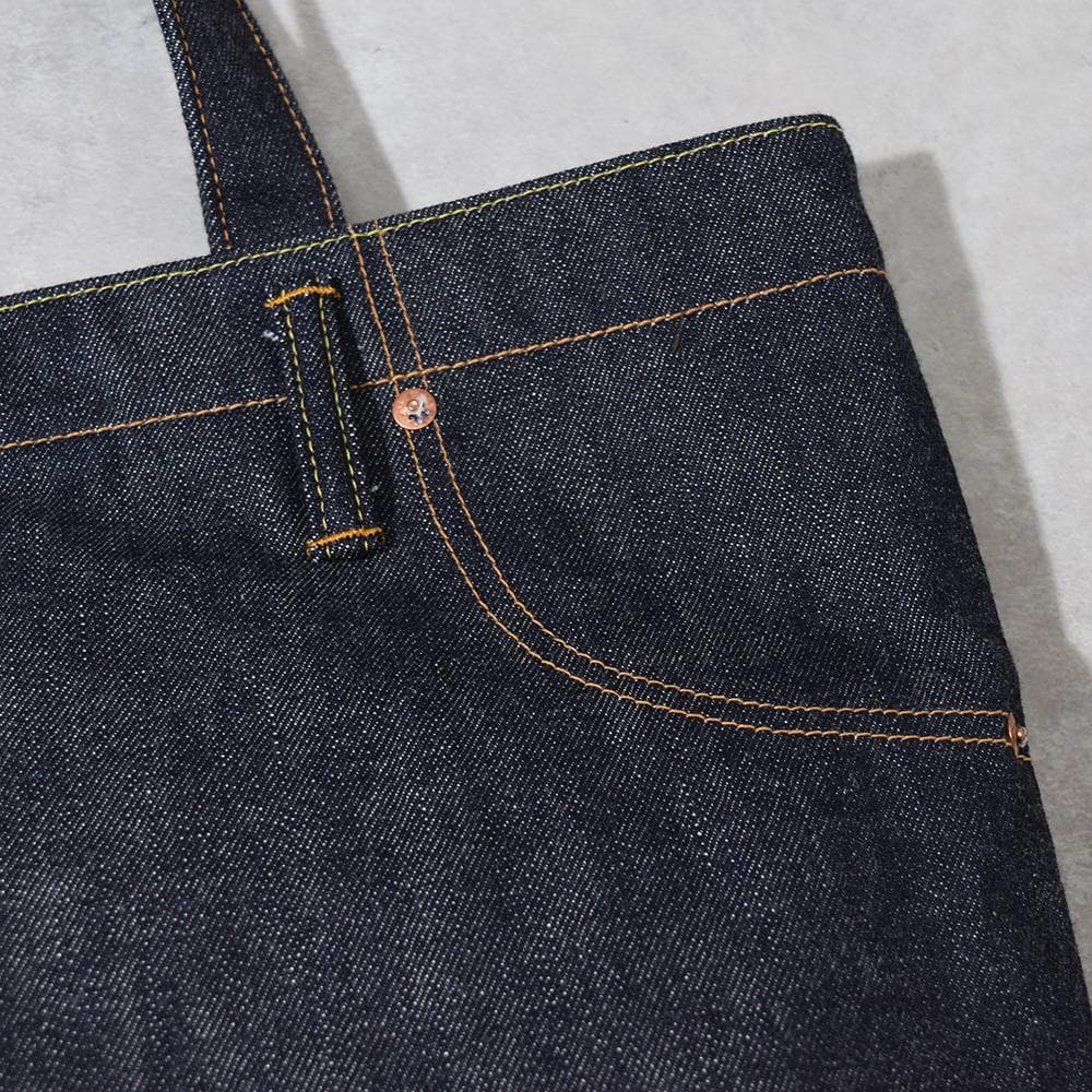 【新品同様】桃太郎ジーンズ MOMOTARO JEANS 出陣デニムトートバッグ