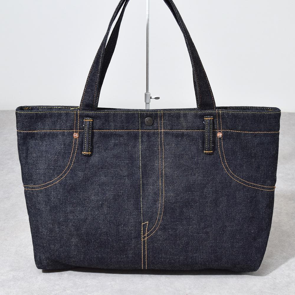 【新品同様】桃太郎ジーンズ MOMOTARO JEANS 出陣デニムトートバッグ