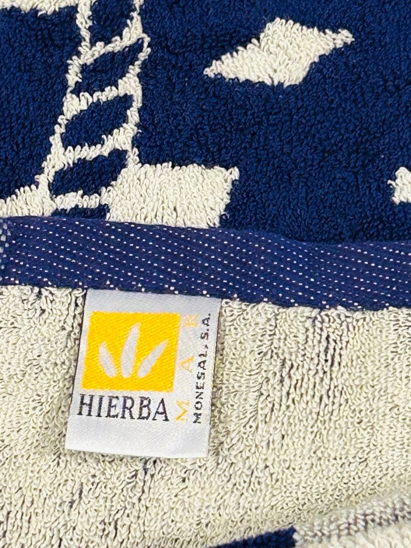 ロエベ　LOEWE アナグラム　ビーチタオル　大判　ネイビー×ホワイト　未使用