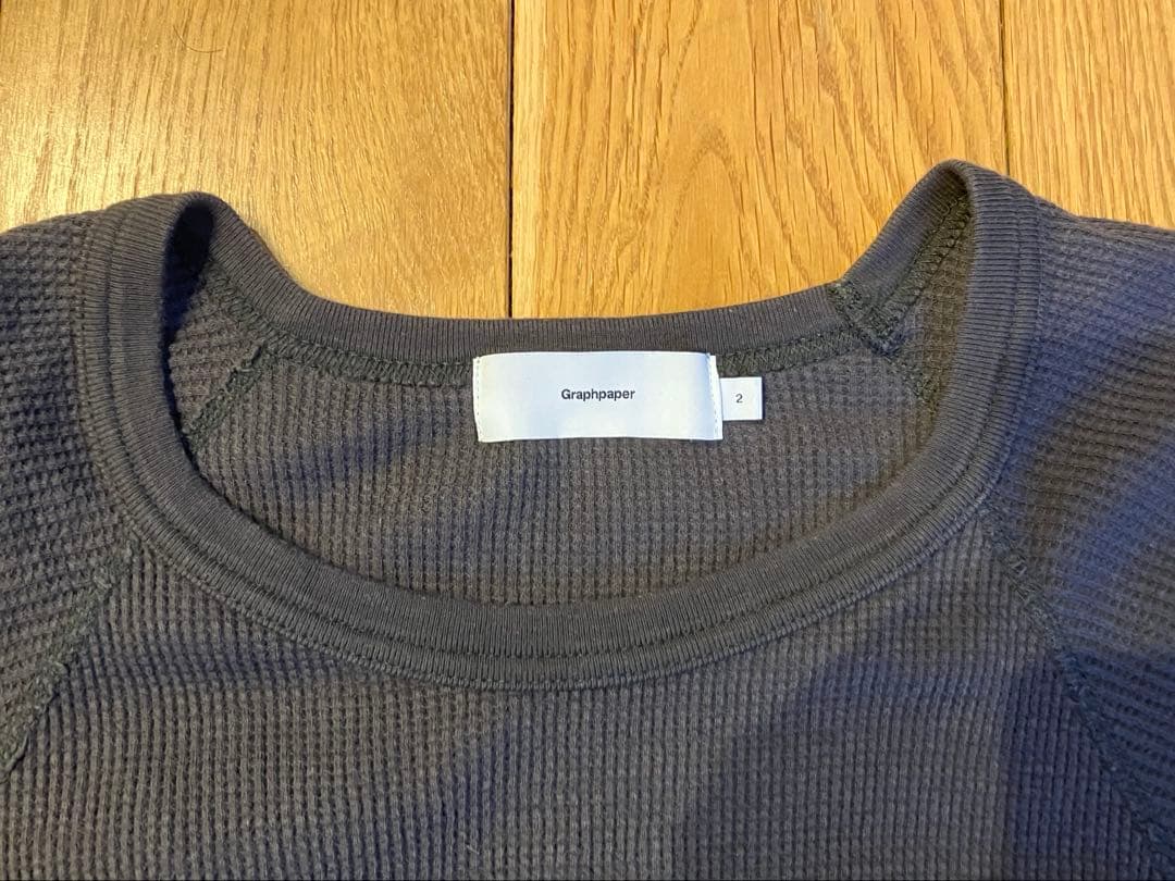 美品！Graphpaper グラフペーパー ワッフル長袖Tシャツ 2サイズ