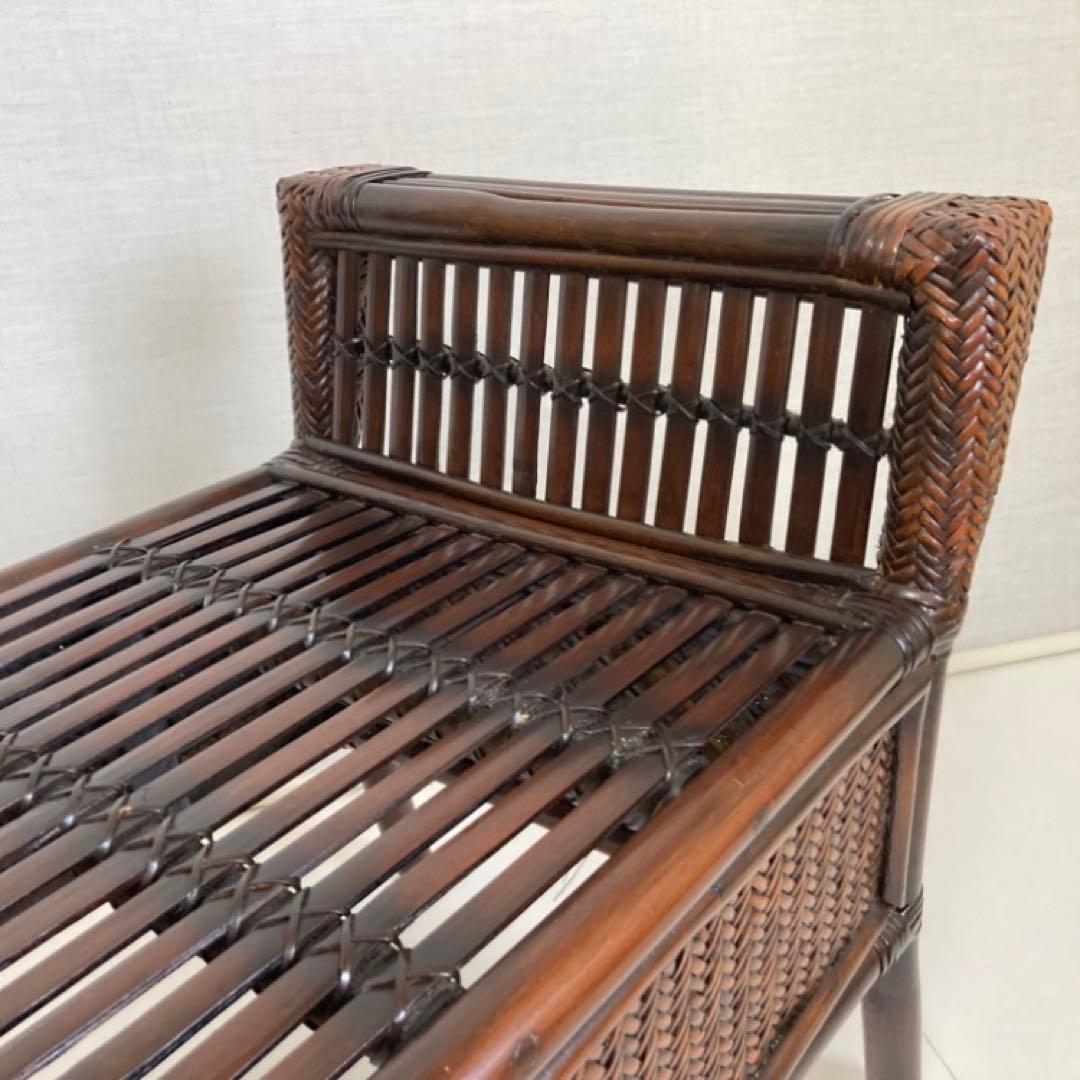 竹製 スツール チェア 椅子 ベンチ 置物台 飾り棚 肘掛け モダン レトロ