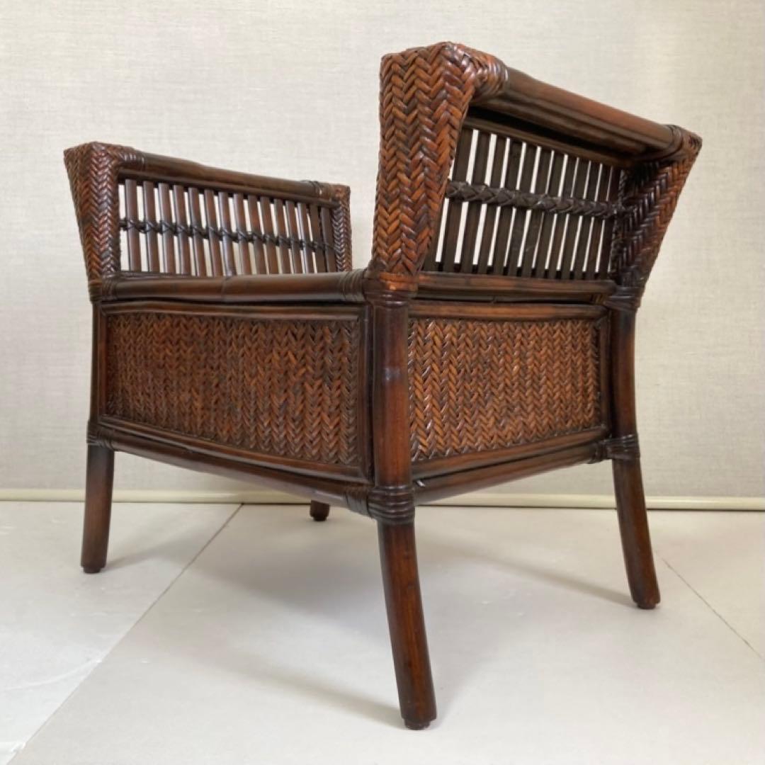 竹製 スツール チェア 椅子 ベンチ 置物台 飾り棚 肘掛け モダン レトロ