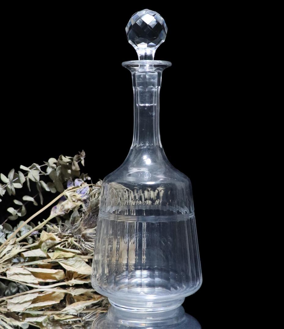 オールド・バカラ シカゴ 希少 大型 デカンタ カタログ掲載 カット装飾