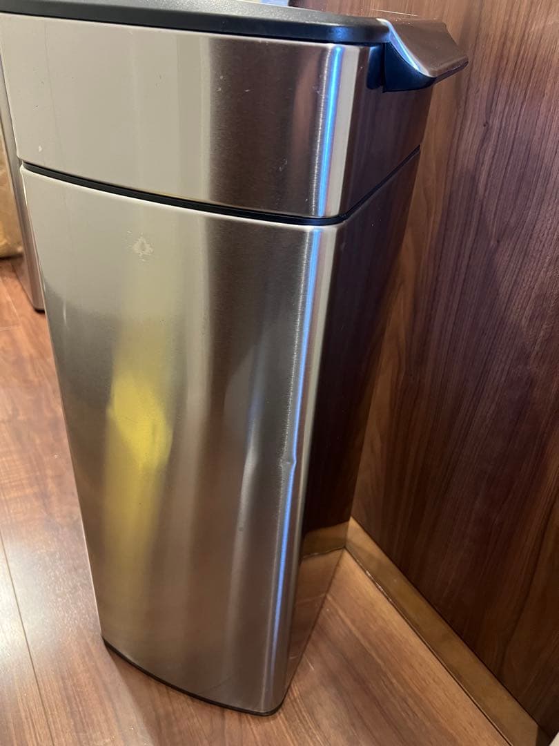 シルバー ステンレス ごみ箱 蓋付き 幅34cm