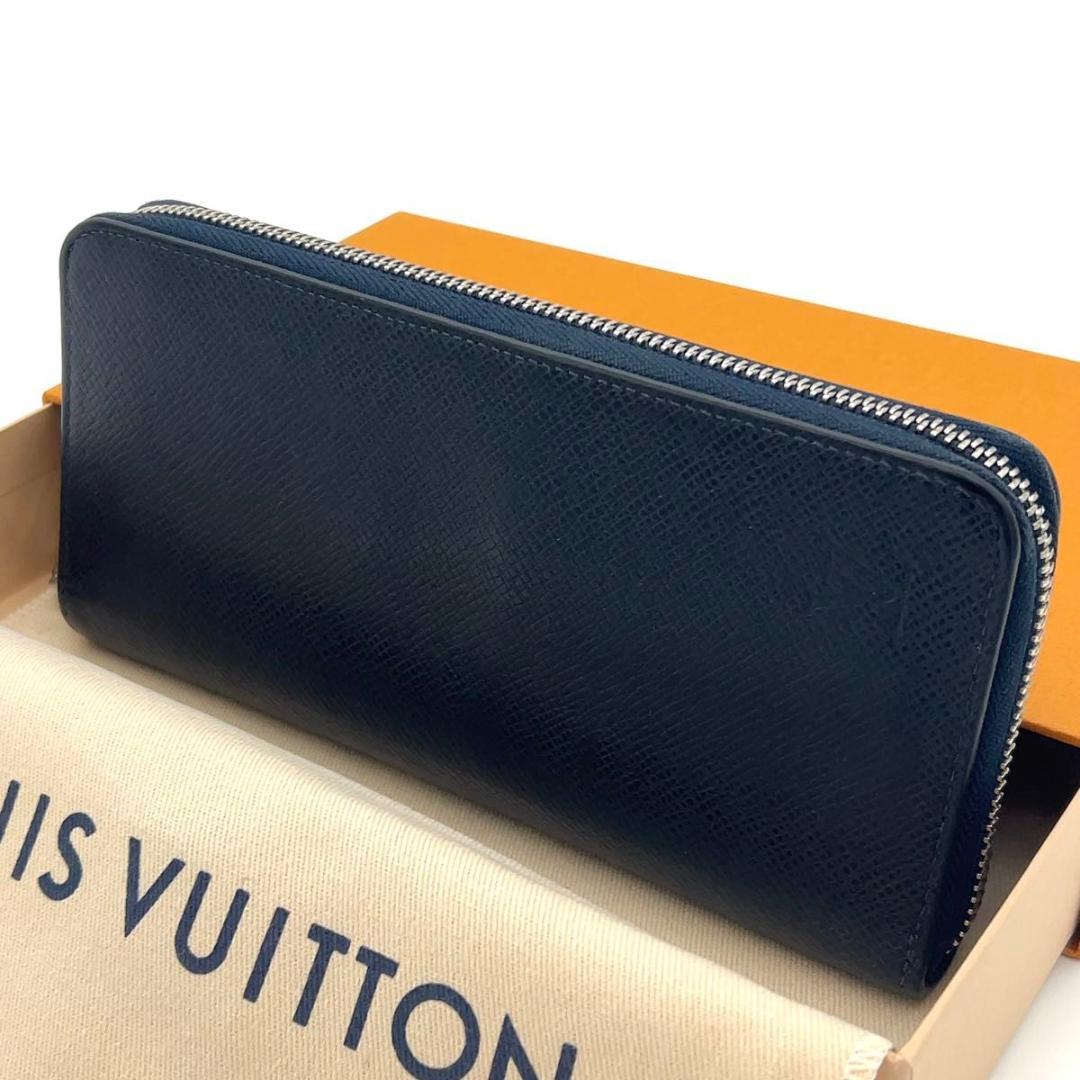 限界価格❣️ルイヴィトン タイガ 長財布 ジッピー ヴェルティカル ネイビー 箱付