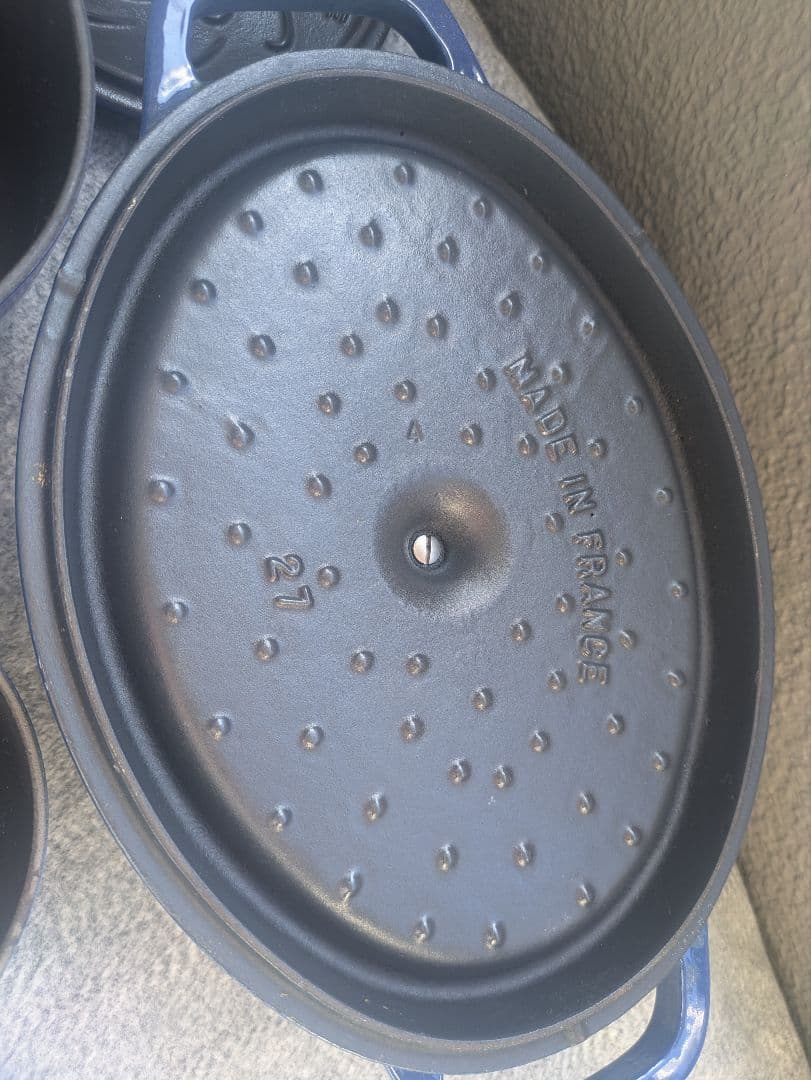 staub 昔のロイヤルブルー　3点セット