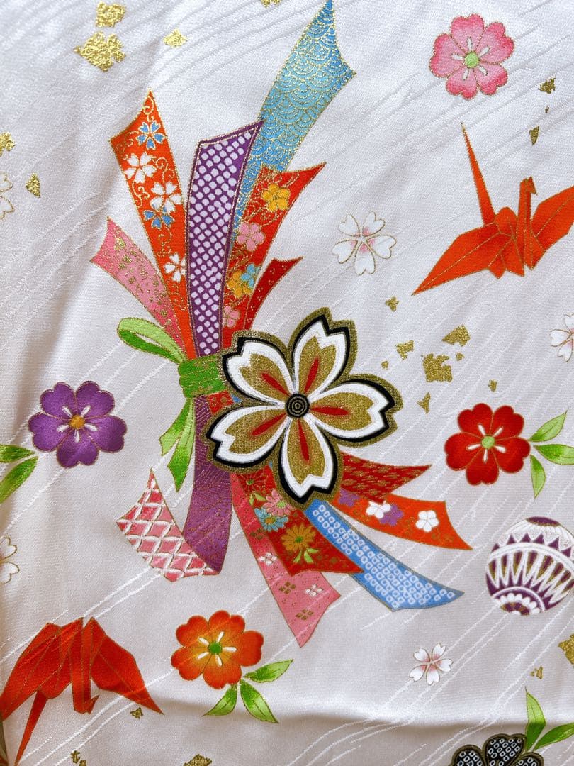 お買い得品【正絹】♡七五三　7歳　女の子　フルセット　一式　白系