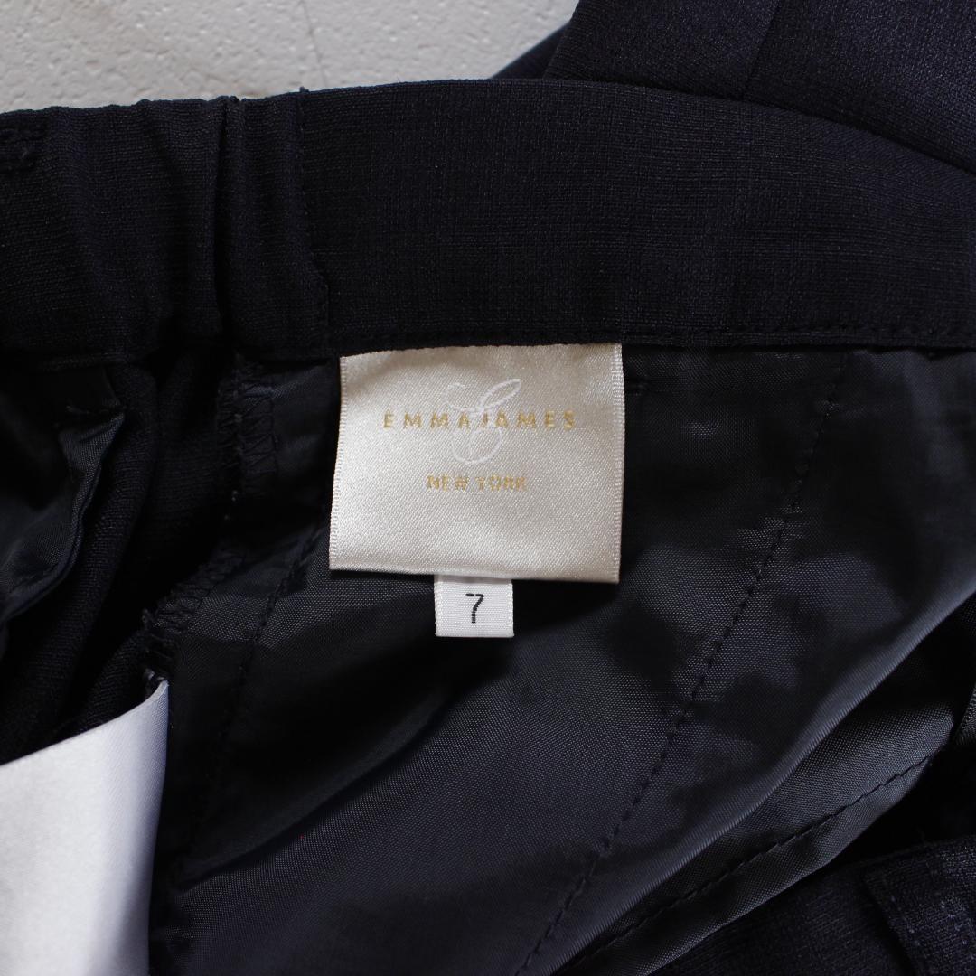 EMMAJAMES セットアップスーツ S ノーカラージャケット パンツ 紺色