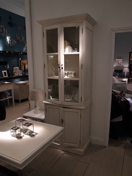 Blanc D’ivoireブランディボワール　ガラスキャビネット　アンティーク