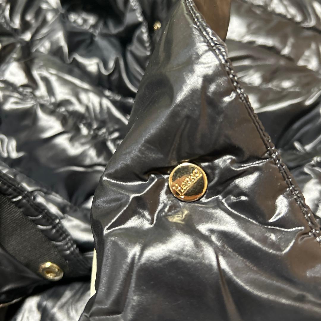 Herno ブラック ダウンベスト ショートスリーブ　サイズ40