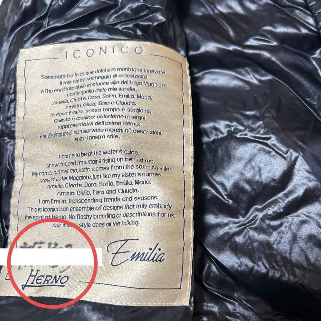 Herno ブラック ダウンベスト ショートスリーブ　サイズ40