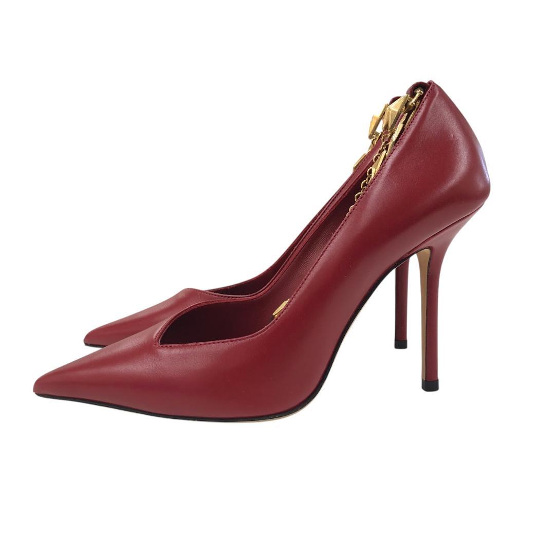 JIMMY CHOO ジミーチュウ ハイヒール パンプス レッド ゴールド