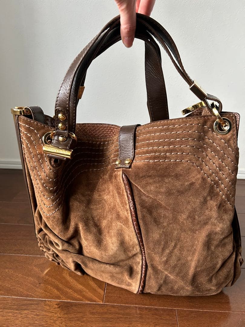 【美品】Jimmy Choo(ジミーチュウ)スウェードトートバッグ