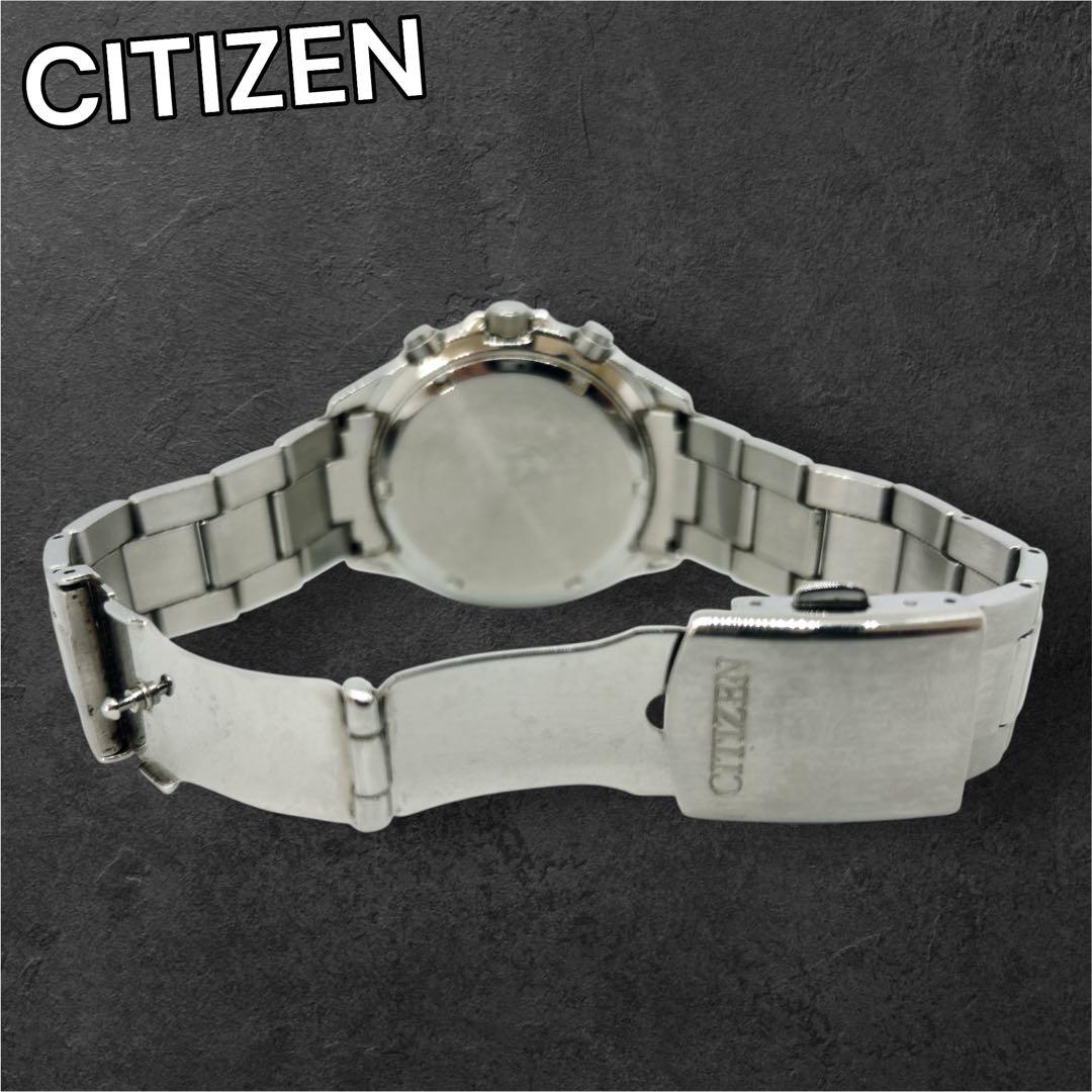 シチズン 腕時計 エコ・ドライブ クロノグラフ 稼働品 美品 Citizen
