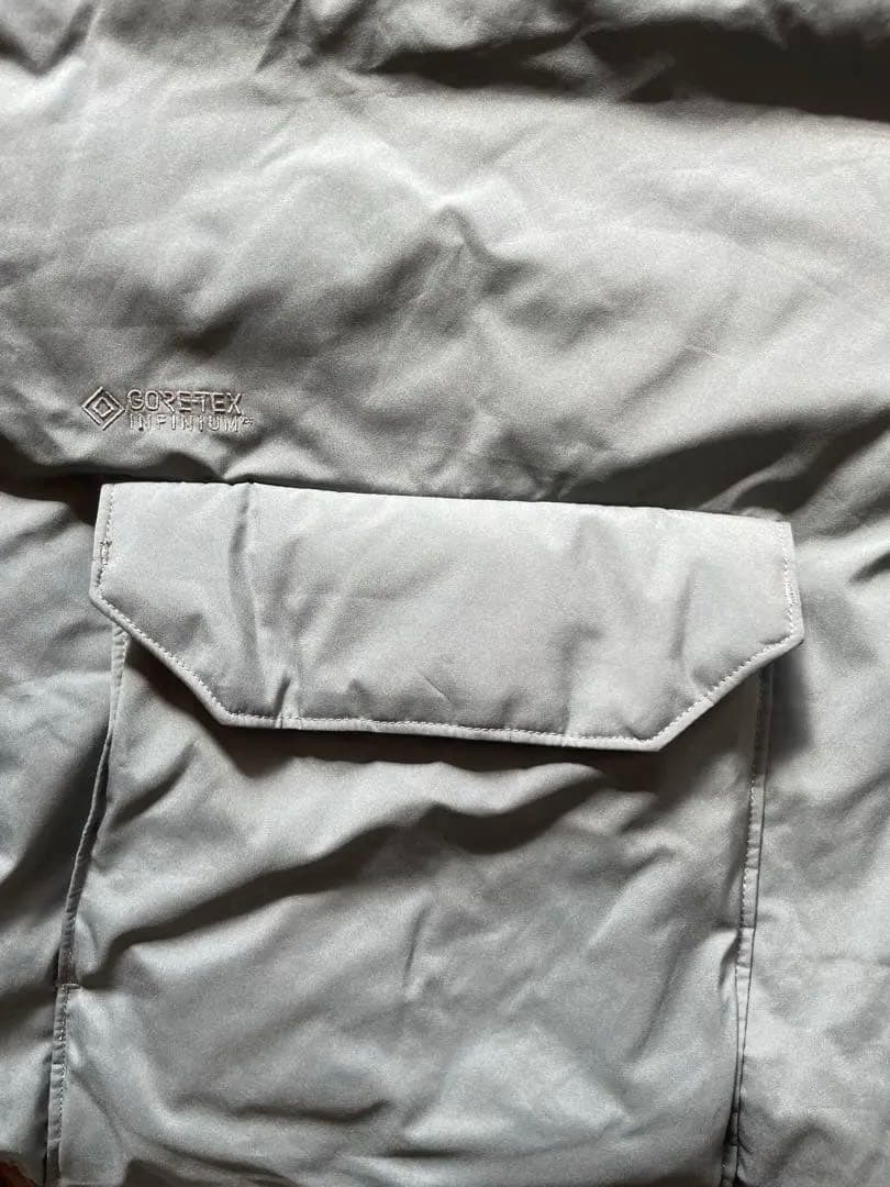 ノースフェイスパープルレーベル　ダウンケープ　カーキ　セージグリーン