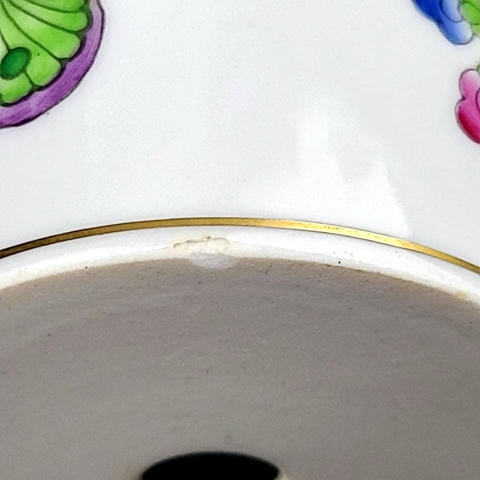 ☆良品☆ヘレンド　ヴィクトリアブーケ　キャッシュポット　花瓶　植木鉢