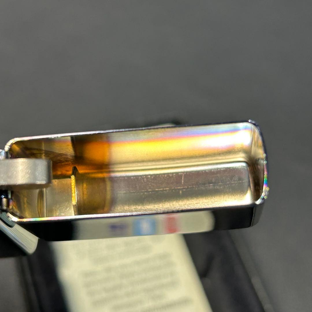 B ジッポー　ピース　ブルーチタン