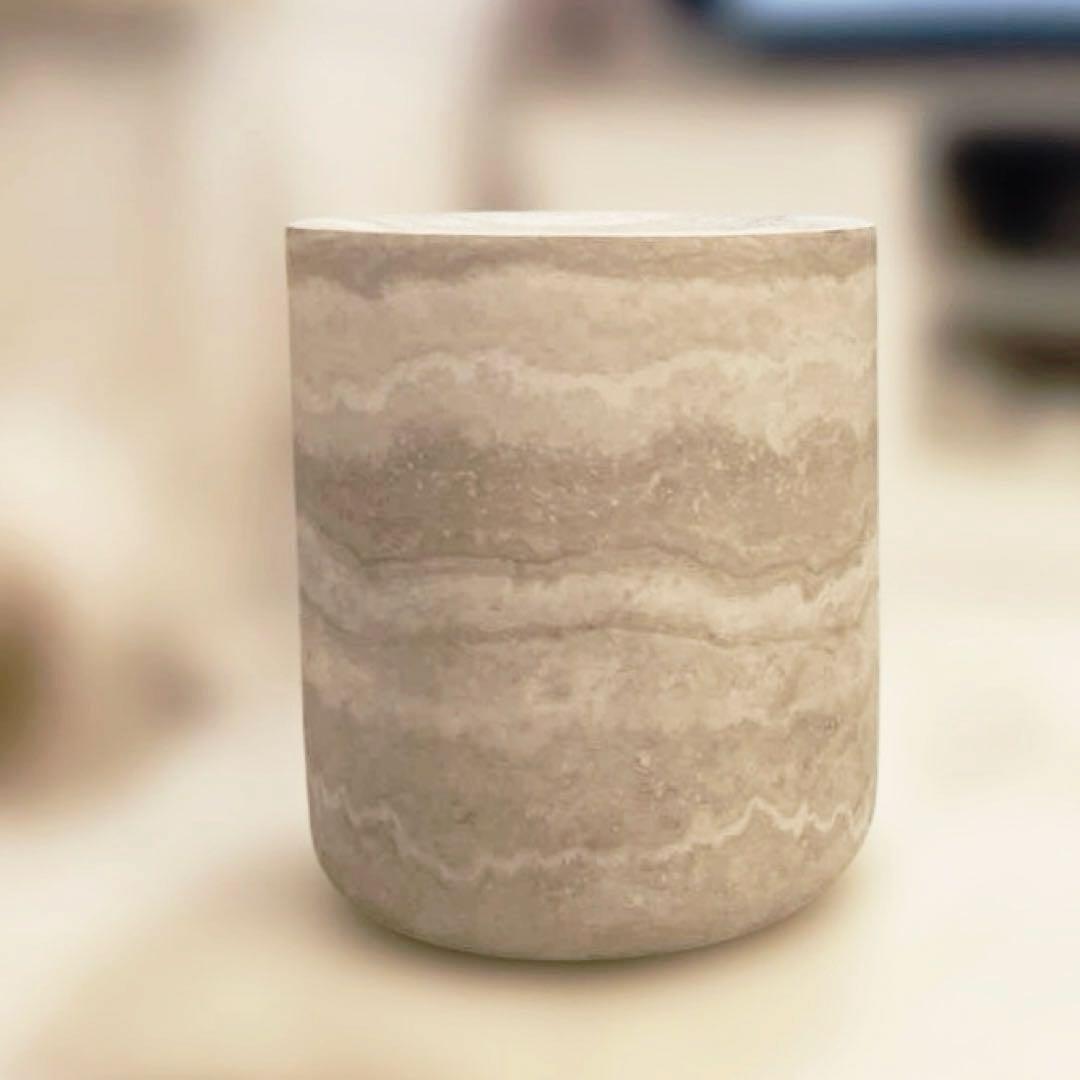 Tracy Luxe Table 大理石調円形マーブルオーバルローテーブル