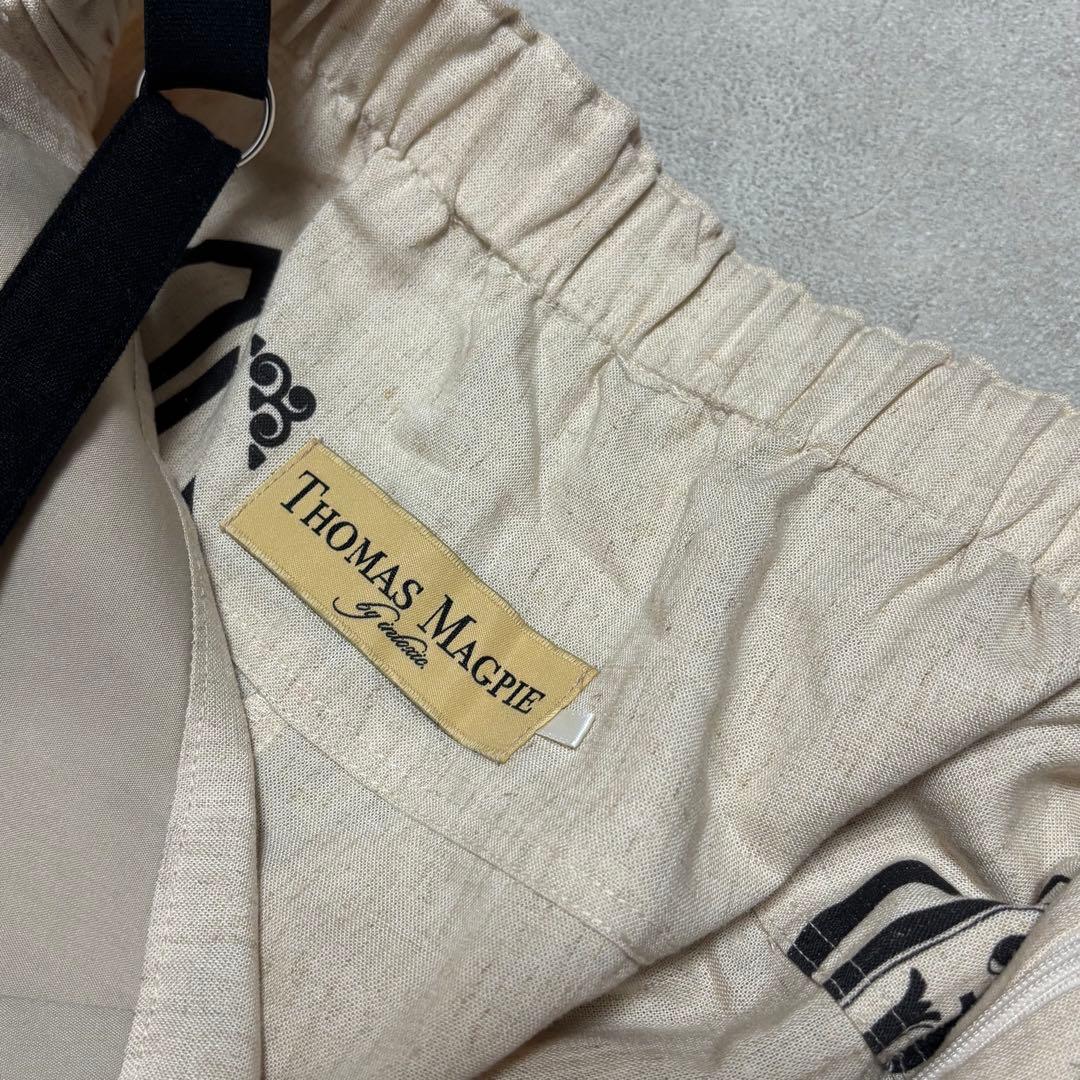 Thomas Magpie C/Linen PRINT overall 美品