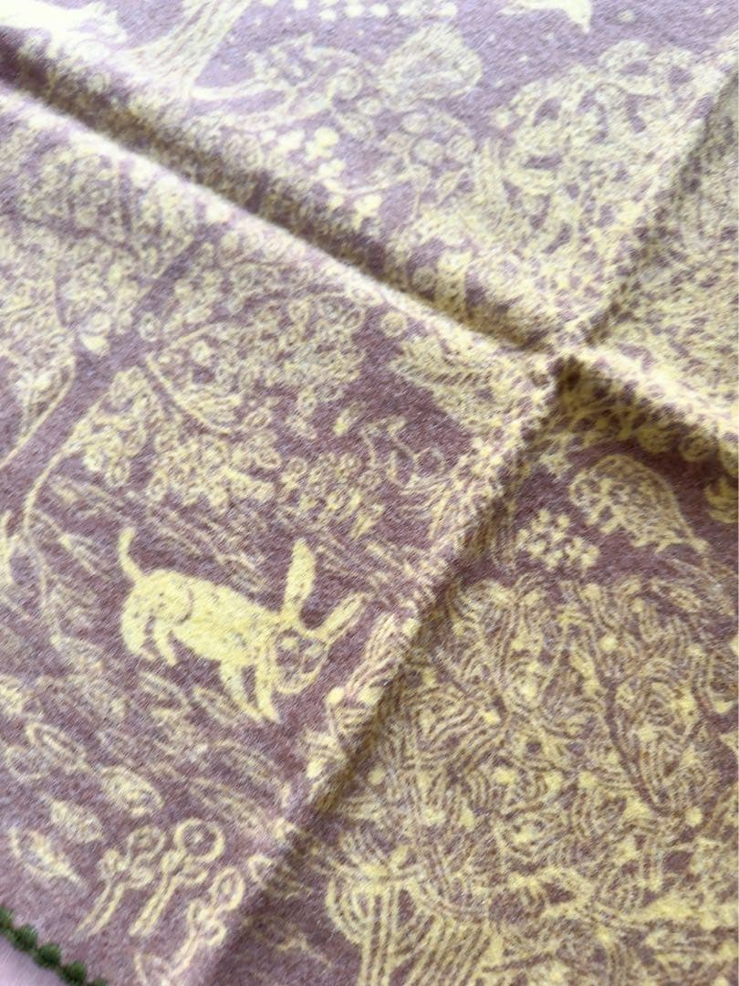 ミナペルホネン imagine ミニブランケット 茶 黄