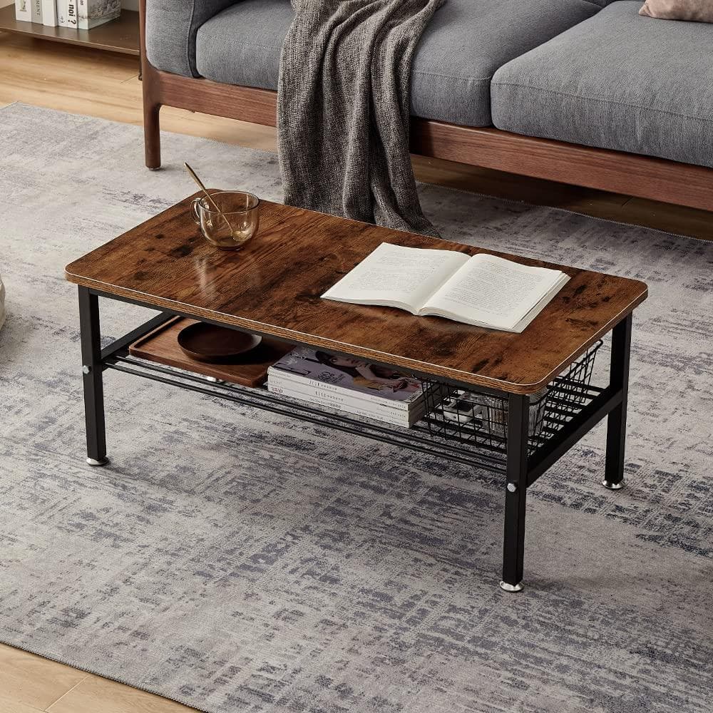 センター インダストリアル ローテーブル 深みあるデザイン