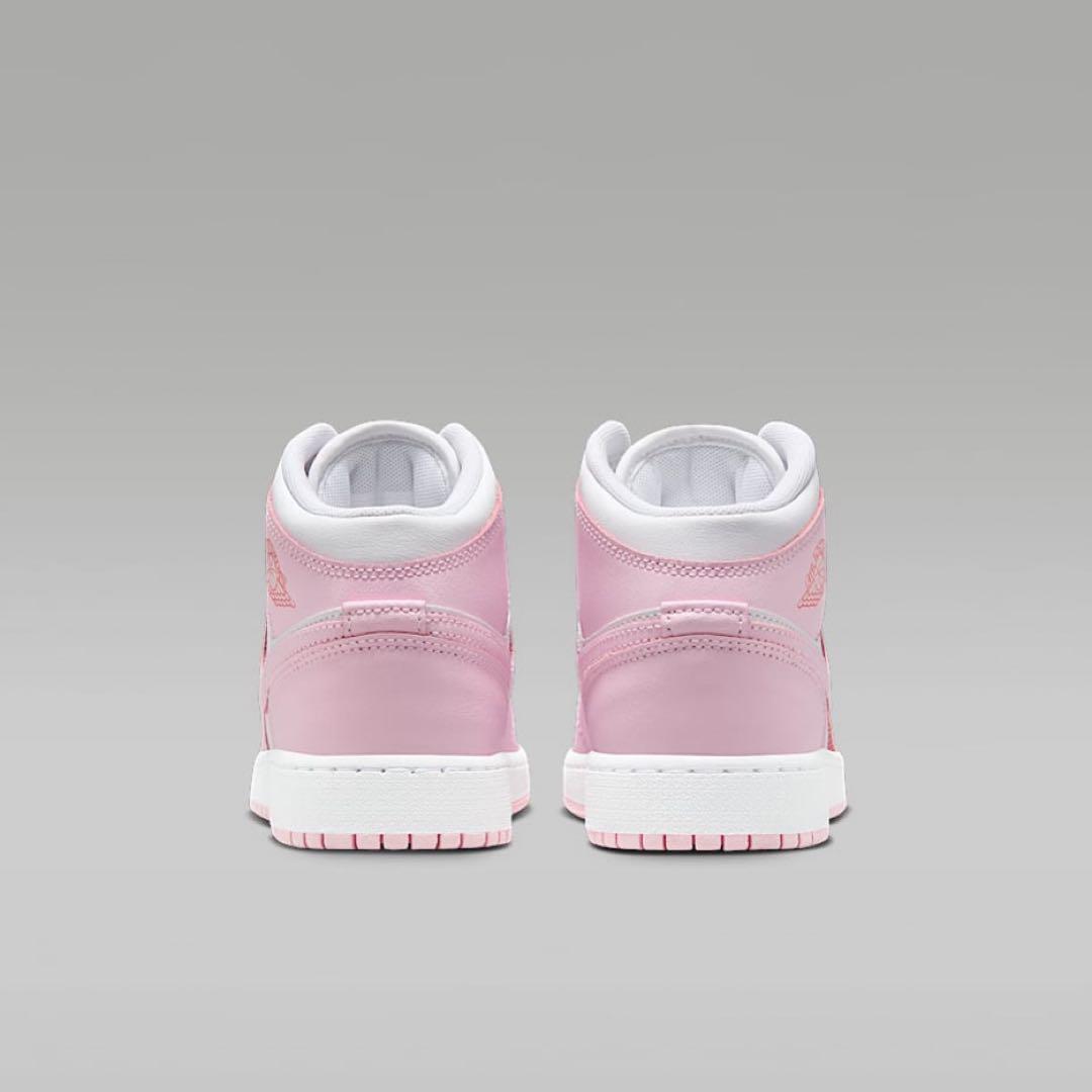 【新品23.5cm】NIKE エアジョーダン１MID GS ピンク/レッド