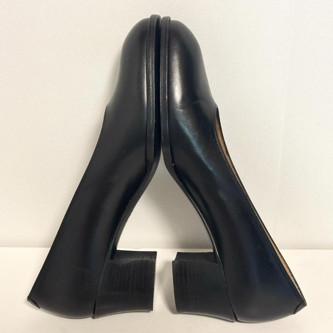 【ランクAB】HERMES パンプス 38.5 約25cm レザー ブラック