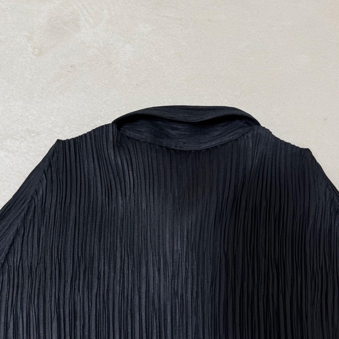 極美品✨PLEATS PLEASE プリーツ　半袖　黒色　シャツ　Lサイズ