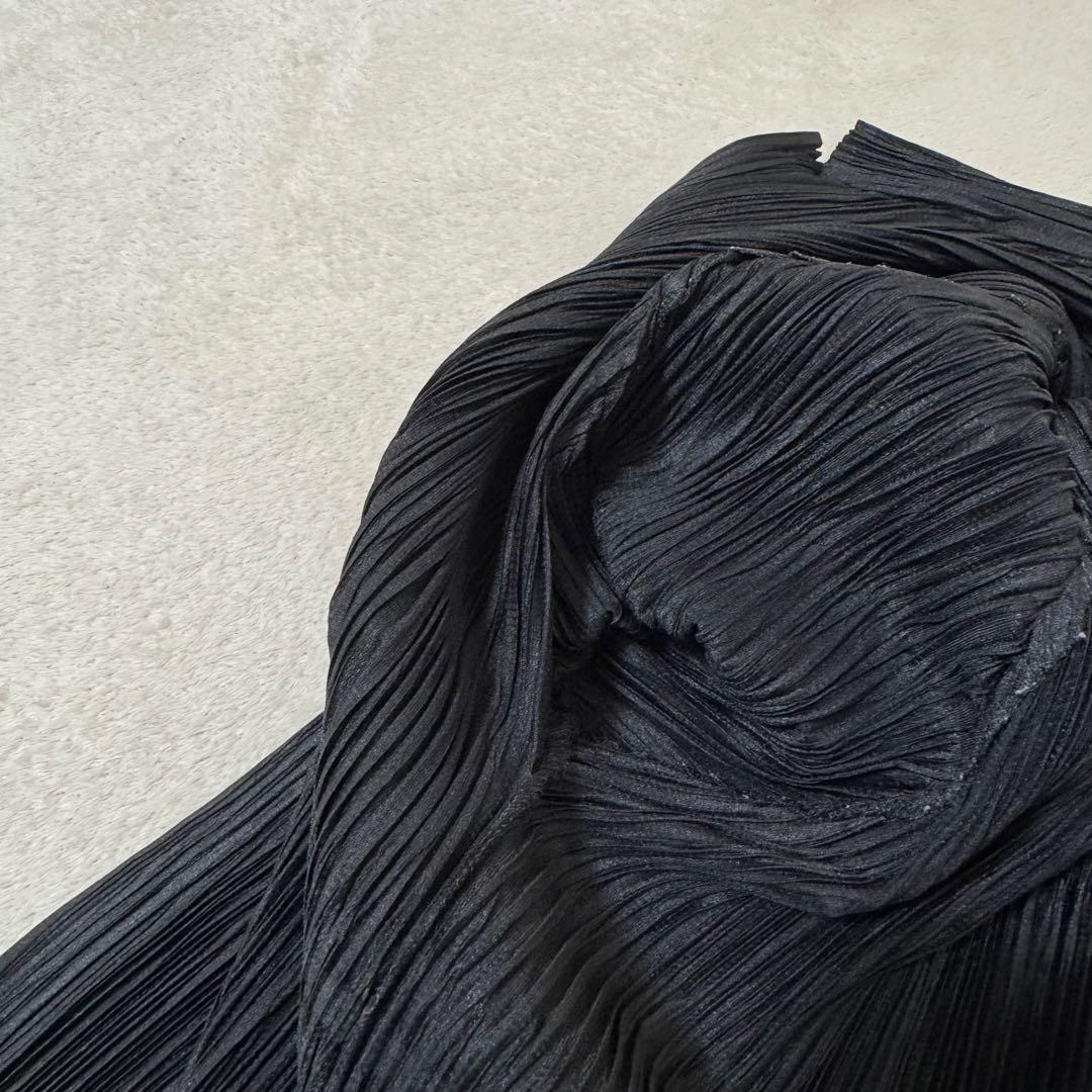 極美品✨PLEATS PLEASE プリーツ　半袖　黒色　シャツ　Lサイズ