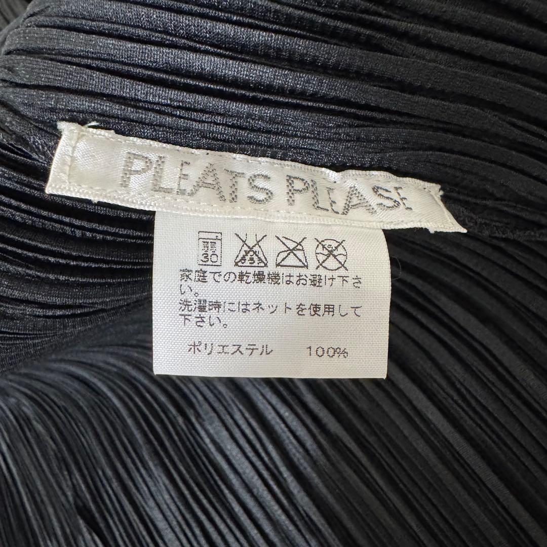 極美品✨PLEATS PLEASE プリーツ　半袖　黒色　シャツ　Lサイズ