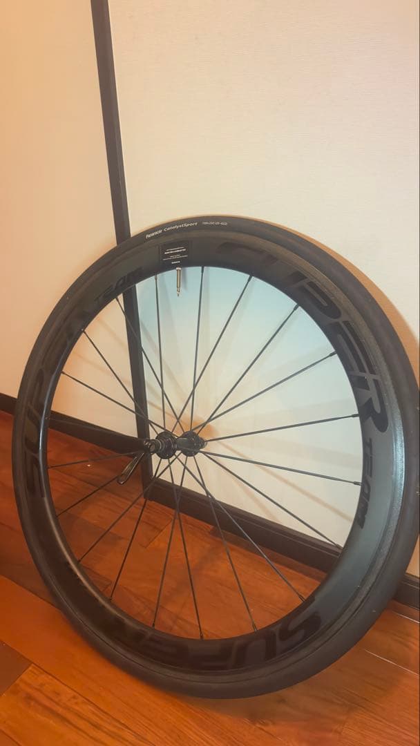SUPERTEAMカーボンホイール カセット、タイヤ付き