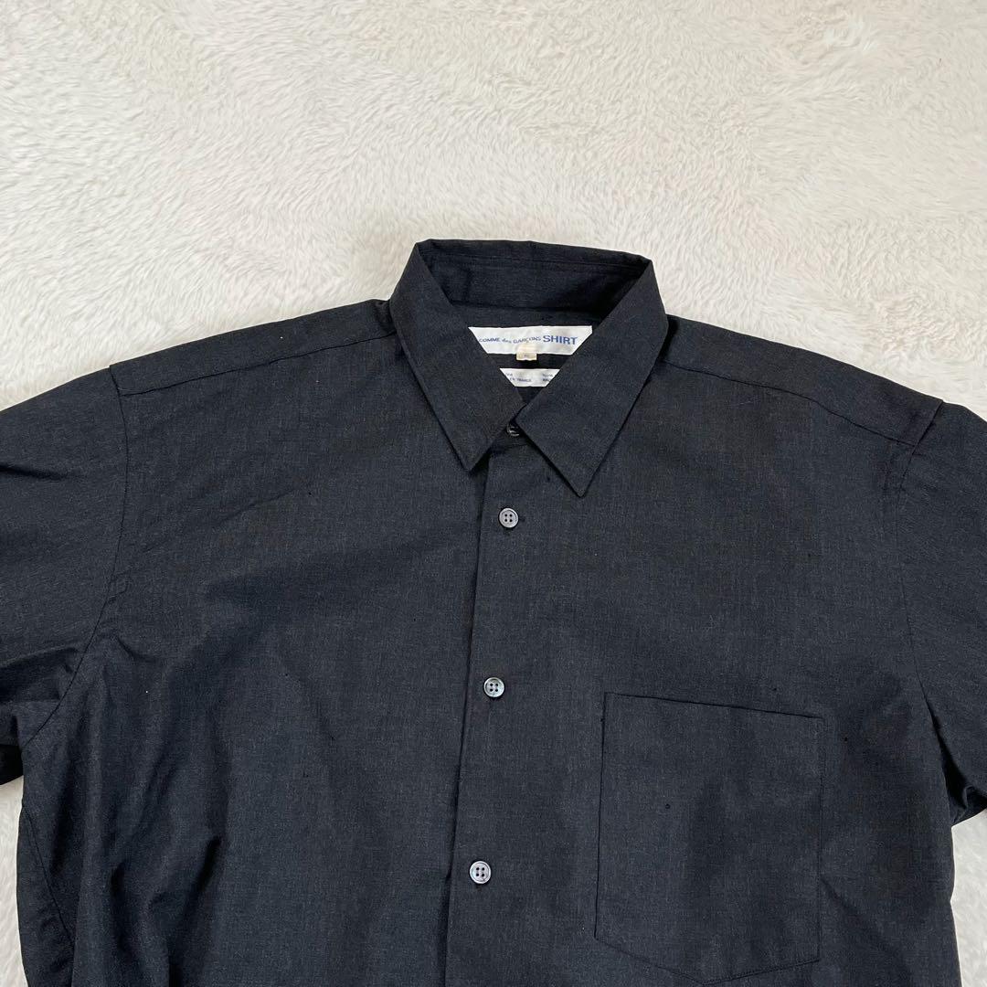 【コムデギャルソン】長袖シャツ 毛100 フランス製 シンプル 無地 ナチュラル