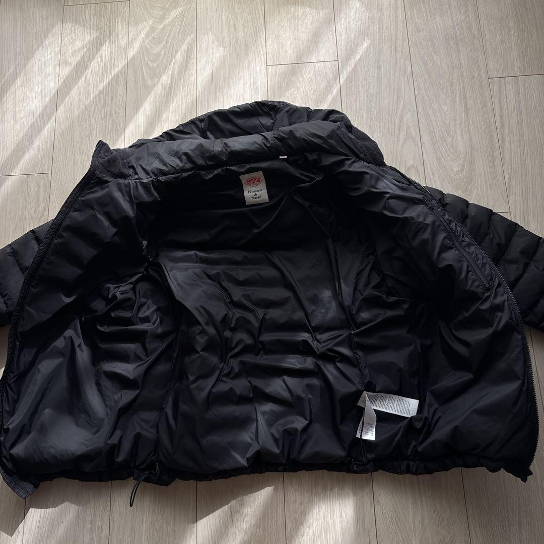 DANTON ミドルダウンジャケット 黒　サイズ38 ゆったり着たい方に！