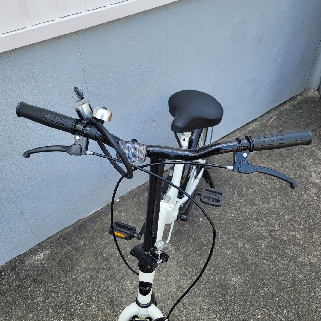 CANORO 20インチ 折りたたみ自転車 ホワイト