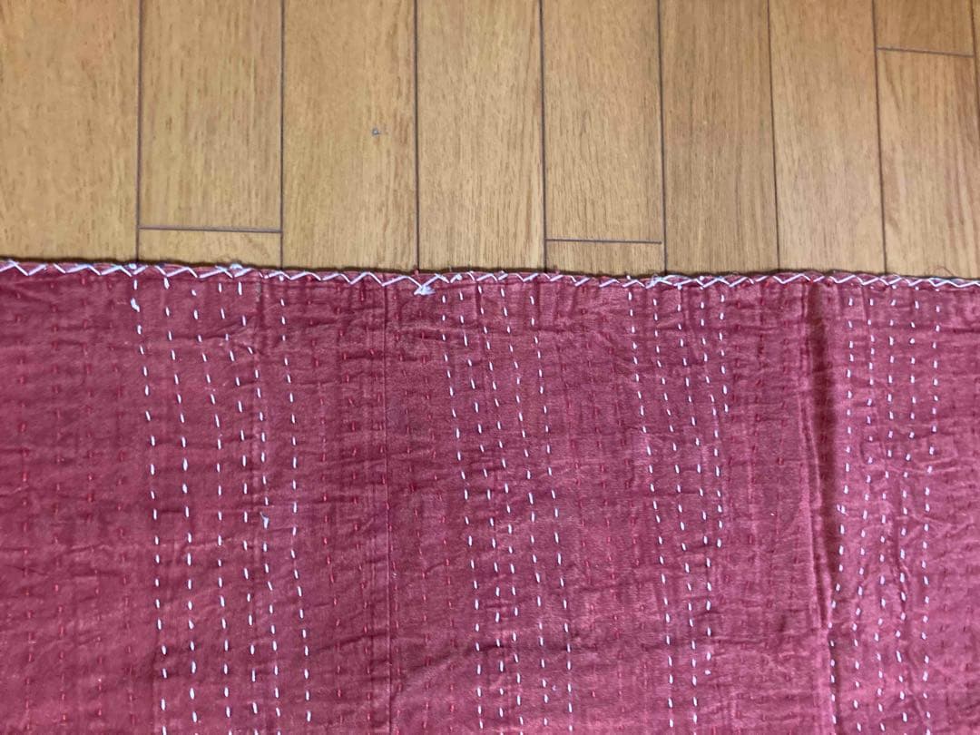 インド　ダブルサイズ　パッチワーク　ストーンウォッシュ×花柄