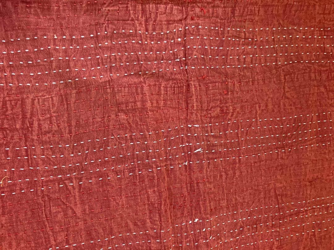 インド　ダブルサイズ　パッチワーク　ストーンウォッシュ×花柄