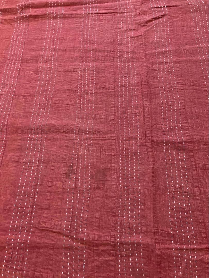 インド　ダブルサイズ　パッチワーク　ストーンウォッシュ×花柄