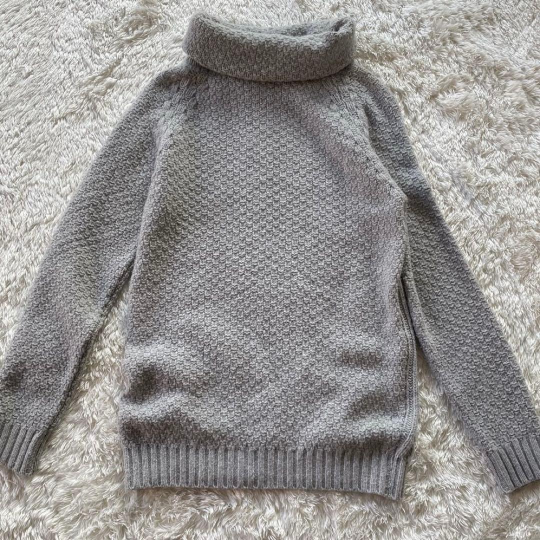 最上級ライン✨ジョンスメドレー ケーブル編み タートルネック　メリノウール