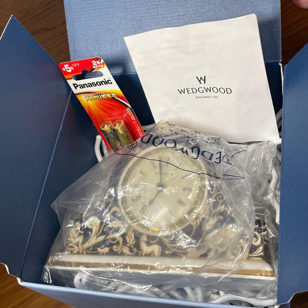 【廃盤】ウェッジウッド コーヌコピア マントルクロック 置時計 英国製