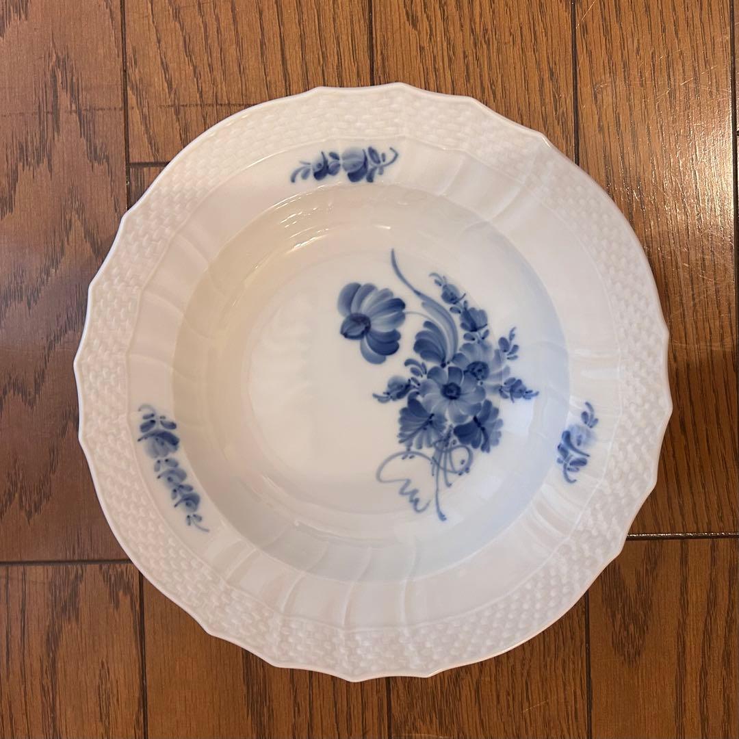 ロイヤルコペンハーゲン ブルーフラワー深皿 約23㎝ 6枚セット内1枚は欠け有