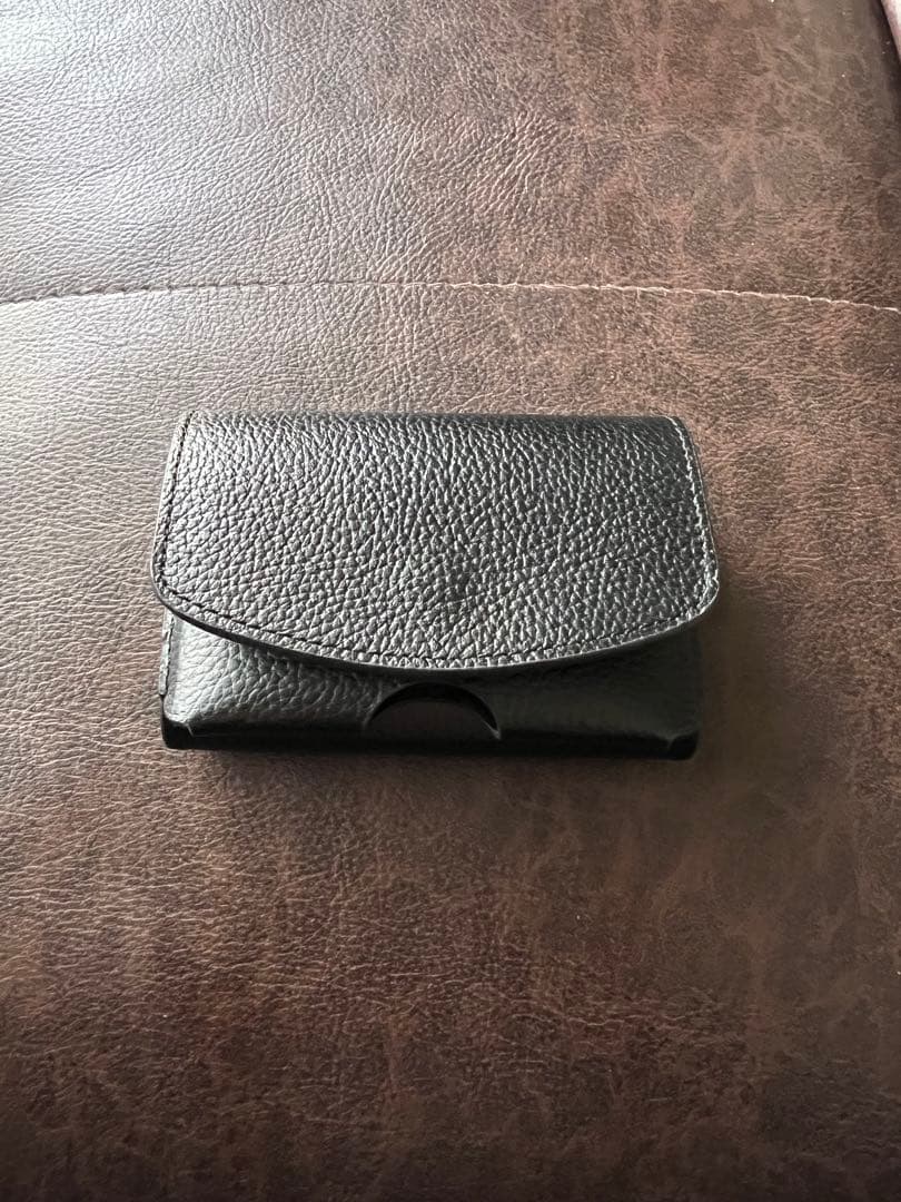 Maison Sbond 黒 レザー 三つ折り財布