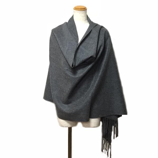 ラスト1枚値下超大判 100% カシミヤストールマフラー70㎝×200CGY新品