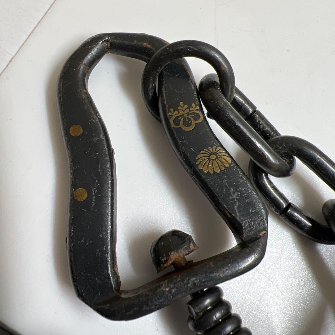 清五朗　金象嵌釣釜道具　共箱　1109g 東Y7-1204①