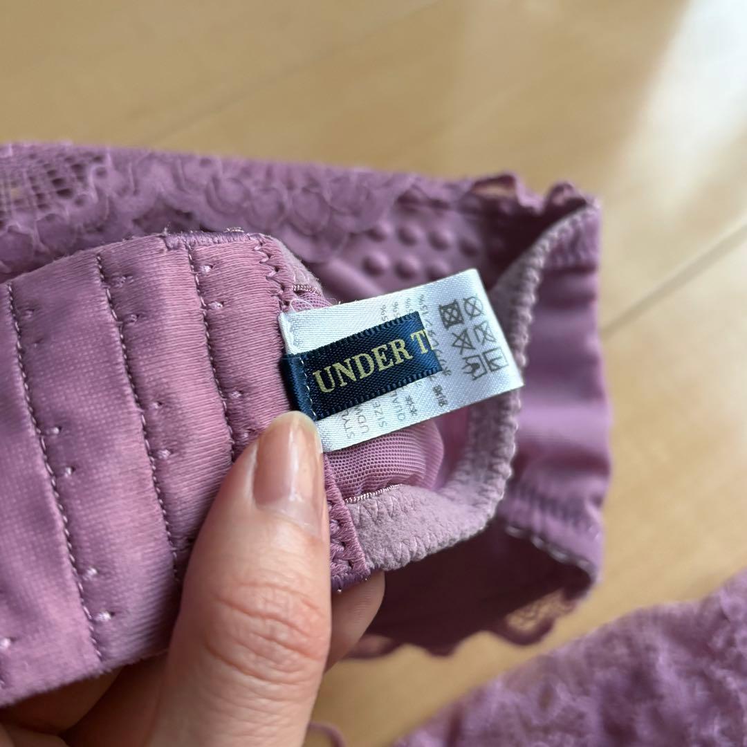 under the rose 瞬間谷間メイク　リボンレースアップブラセット S