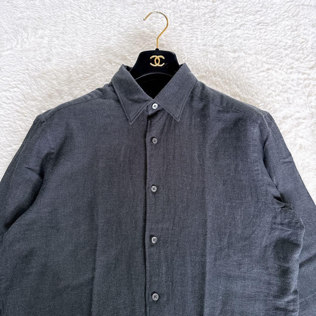 【Ermenegildo Zegna】長袖シャツ コットンカシミヤ混 グレー M