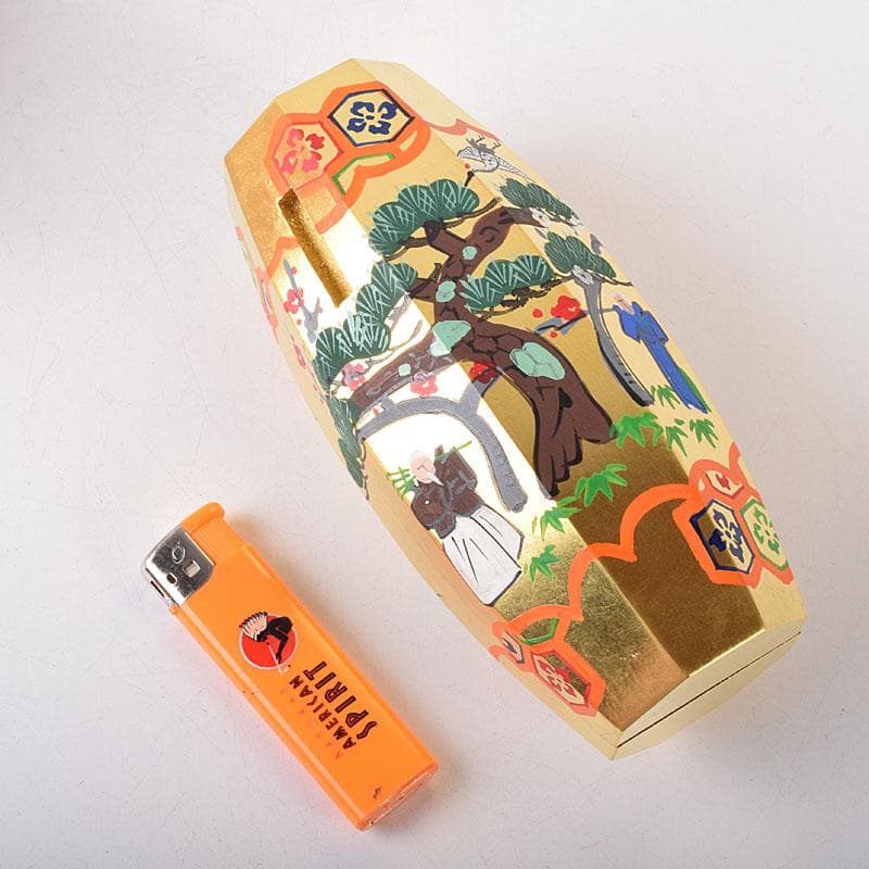 茶道具　中村湖彩作　金蒔絵　 ふりふり　香合　共布共箱　 V　R8059