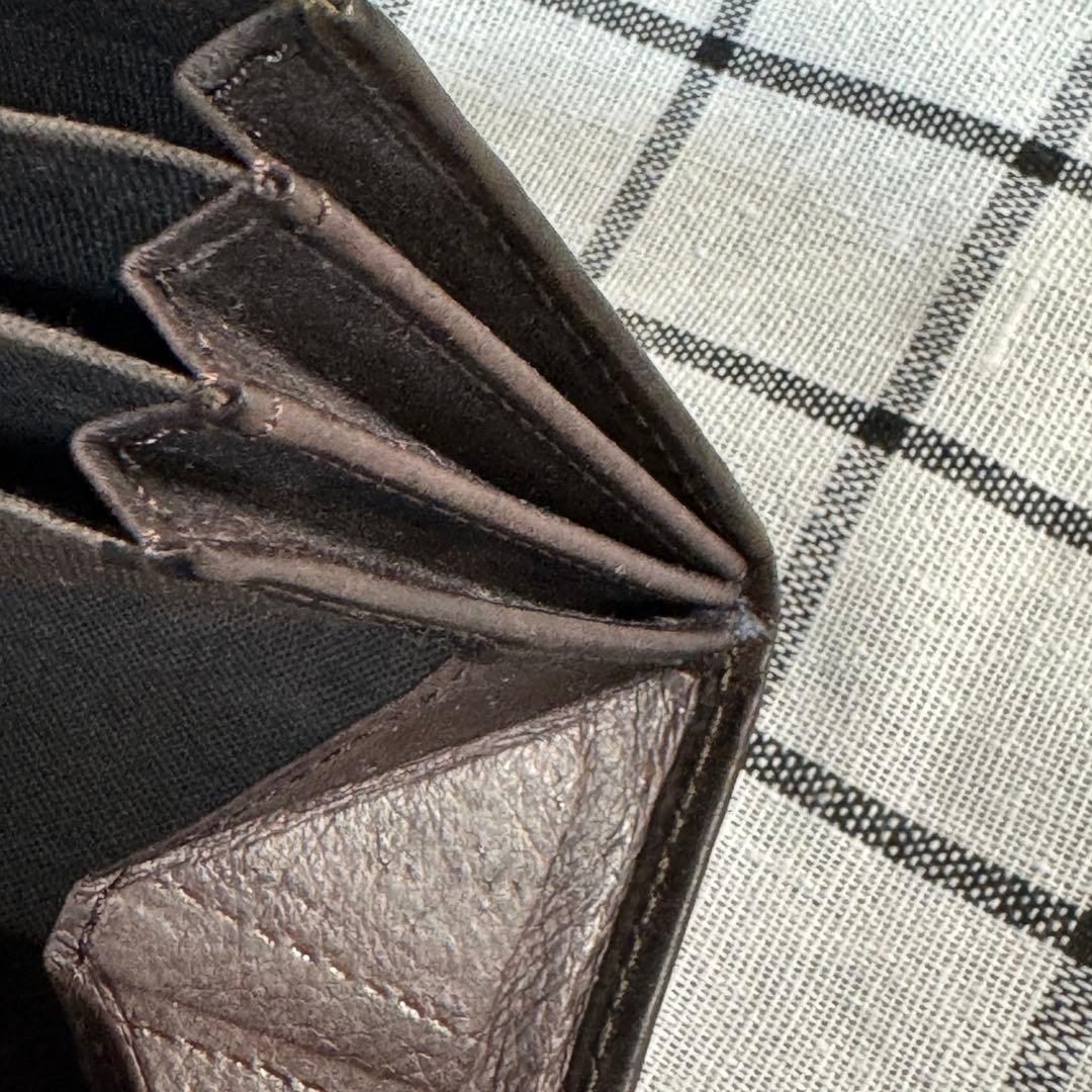 エムピウM+ ミッレフォッリエ2 P25ハバナ 二つ折り財布